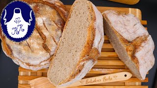 Brot ohne Hefe und ohne langes Kneten selber backen  perfekt zum Einfrieren [upl. by Blasien]