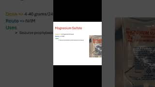 Magnesium Sulfate use in pregnancy  Labor Room Medication [upl. by Llednov]