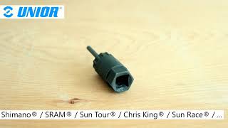 Cassette lockring tool with guide 167074  Product Overview  Unior Bike Tools [upl. by Zeuqirdor]