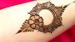 easy front hand mehndi designbutifull mehndi designs amp arebic mehndi design 🌺🥺🥰 [upl. by Kamilah]