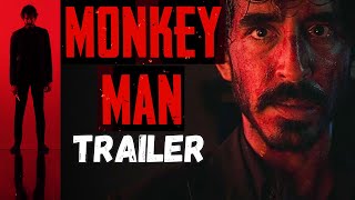 MONKEY MAN Movie Trailer  Dev Patel  Action Thriller [upl. by Olin]