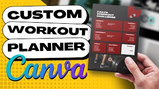 How to Create a PRINTABLE WORKOUT PLANNER Using Canva [upl. by Rabi]