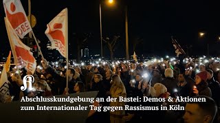 Abschlusskundgebung an der Bastei Demos amp Aktionen zum Internationalen Tag gegen Rassismus in Köln [upl. by Llerrad]