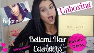 Bellami Hair Extensions BooGatti Unboxing ReviewDemo ⎮Thickest Extensions [upl. by Jael]