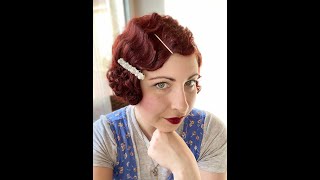 Historical 1920s Hairstyle Vintage Marcel Wave Tutorial using Non Toxic Products [upl. by Grose]