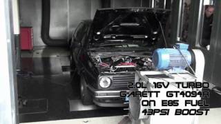 VW Golf MK2 AWD 814HP 877Nm dyno run [upl. by Accebar]