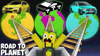 I found ROAD TO BMW M vs MercedesBenz AMG vs SECRET CAR PLANET in Minecraft  SPACE BASE [upl. by Nostets]