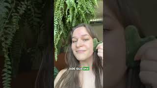 Real Jade Gua Sha by Plantifique  Easy Face Massage for Snatched Jawline and Glowing Skin shorts [upl. by Dreher]