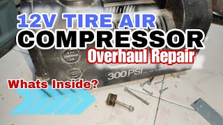 12V Air Compressor REPAIR OVERHAUL Part1 whats inside [upl. by Akcinehs722]