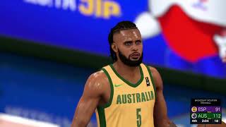 NBA 2K24 Full Gameplay SPAIN vs AUSTRALIA  NBA 2K24 Paris Olympics Mode PS4 Simulation [upl. by Ihcas]