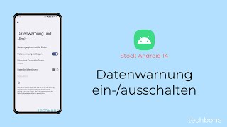 Datenwarnung einschalten oder ausschalten Android 14 [upl. by Bald164]