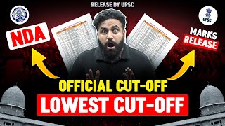 UPSC NDA Official Cut Off Released 😮 Lowest Cut Off In NDA History Ever  Learn With Sumit [upl. by Orabel265]