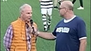 2192024 beim Sommerfest der TanZebras TanZebras vs MSV Allstars Interview Bernhard Dietz [upl. by Akirrehs]