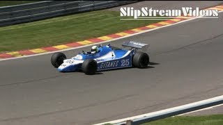 Classic Formula 1 Car in 1080p HD Pure Sounds 1980 25 Ligier JS11  V8 Ford cosworth engine [upl. by Itisahc]