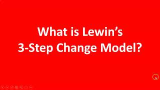 What is Lewin’s 3 Step Change Model [upl. by Kincaid]