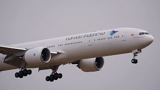 Garuda Indonesia Boeing 777300ER PKGIE Landing and Takeoff NRTRJAA [upl. by Noterb]