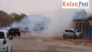 Police lob teargas as sacked WAJWASCO workers attempt forceful entry into the Wajir County Assembly [upl. by Call145]