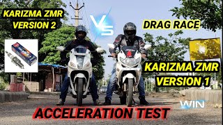 Karizma Zmr Top Speed  Karizma Zmr Drag Race  Iridium Spark Plug  Race Till Their Potential [upl. by Borlow]