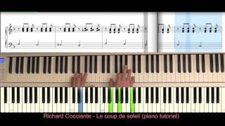 Richard Cocciante  Le coup de soleil piano tutoriel [upl. by Evetta]