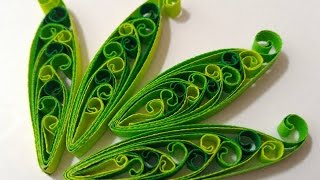 Twisted quilling leaf tutorial [upl. by Lyreb]