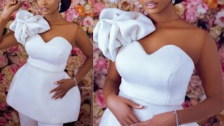 How to cut and sew Princess Dart Bustier with skin illusion Yoke for beginners [upl. by Aia]