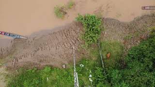 Drone water sampling mekon river [upl. by Aibsel]