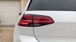 Feux à leds facelift avec clignotant dynamique sur golf 7 [upl. by Adlay459]