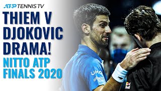 DOUBLE TIEBREAK DRAMA Dominic Thiem vs Novak Djokovic Highlights at 2020 Nitto ATP Finals [upl. by Anayik]