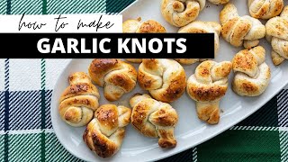 HOW TO MAKE EASY GARLIC KNOTS WITH BISCUIT DOUGH [upl. by Aletsirc]