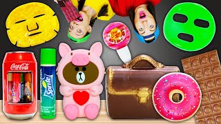 CHOCOLATE EDIBLE MAKEUP CHALLENGE 초콜릿 화장품 챌린지 by Pico Pocky [upl. by Llerdnod]