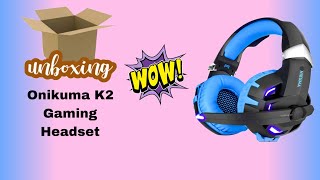 Onikuma K2 Gaming Headset  Headphones  Unboxing  Malik Gamer [upl. by Radmilla]