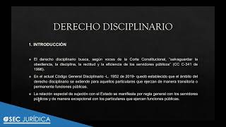 Derecho Disciplinario para Contratistas [upl. by Xenophon]