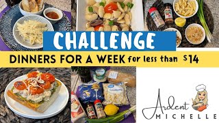 BUDGET CHALLENGE 7 DINNERS for less than 14 [upl. by Hindu283]