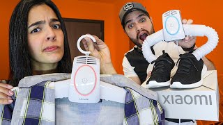 Probando el SECADOR PORTÁTIL XIAOMI de Ropa y Zapato [upl. by Ogilvy595]