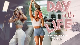 Day in my LIFE  Upper Body Workout [upl. by Nisse20]