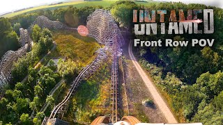 Untamed Front Row POV Walibi Holland RMC Hybrid Coaster [upl. by Acisse]