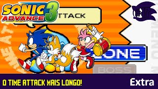 Sonic Advance 3 17 Extra Time Attack Mode Zone  O mais longo de todos [upl. by Alamap897]