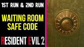 Waiting Room Safe Code 1st Run amp 2nd Run  RESIDENT EVIL 2 REMAKE [upl. by Aland]