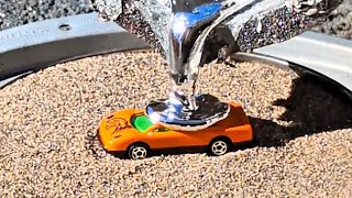 Molten Aluminum Vs Matchbox Car molten aluminium experiment satisfying [upl. by Eikcim]