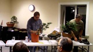 Burrs Bonsai Workshop 2009 demo part 2 Ivo Saporiti Enrico Savini Tony Tickle Terry Foster [upl. by Gorden]