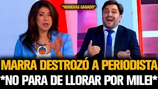 MARRA DESTROZÓ A PERIODISTA QUE NO PARA DE LLORAR POR MILEI [upl. by Salita]