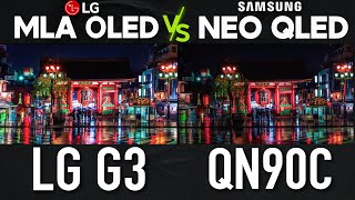 LG G3 OLED TV vs Samsung QN90C Neo QLED 4K 2023 TV Comparison [upl. by Tatum506]