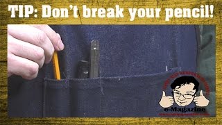 Woodworking Quick Tip 24 Stop breaking pencils in your apron pocket [upl. by Eicam]