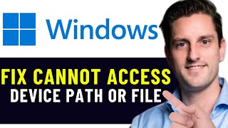 HOW TO FIX WINDOWS CANNOT ACCESS THE SPECIFIED DEVICE PATH OR FILE 2024 EASY [upl. by Ajnat]