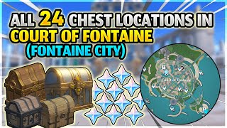 All 24 Chest Locations In Court Of Fontaine Fontaine City  Genshin Impact 40 [upl. by Oiluig]