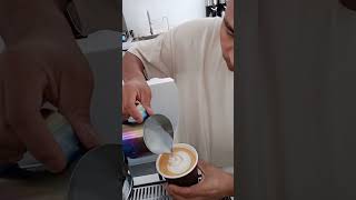 Cappuccino tulip 🌷coffee learning barista flying youtubeshort [upl. by Lhok]