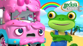 Geckos Frosty Rescue  Geckos Garage 🚚  Big Truck Cartoon for Kids  Fixing Trucks amp More [upl. by Shriver]