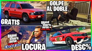 Nueva ACTUALIZACION GOLPE AL DOBLE LOCURA en CLUCKIN COCHES GRATIS REGALOS amp MÁS GTA Online [upl. by Helms328]