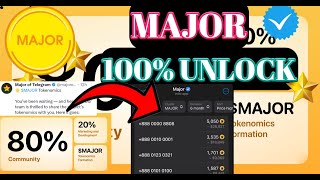 Major Token Unlock 100। Major No Lock। Major Tokenomics। Major NFT Update । Major Airdrop Update [upl. by Trelu]