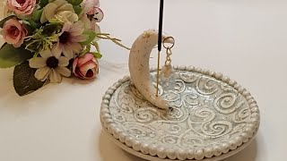 Como hacer un porta incienso caserodiy manualidadesútiles porcelanafría cerâmica bijou [upl. by Lazarus701]